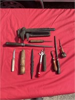 Vintage cast-iron Nutcracker and kitchen tools