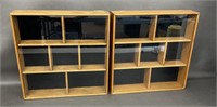 (2) Wooden Glass Front Display Cases