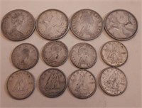 QE2 silver coins.