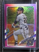 2021 TOPPS CHROME CHRISTIAN YELICH PINK REF