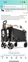 Uyittour Collapsible Folding Wagon Cart Heavy Duty