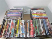 Large Box of Various DVDs, 60est total many sealed