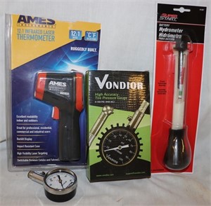 Infrared Thermometer, Battery Hydrometer (new) &