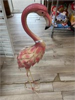 36 inch tall metal Flamingo yard art