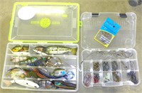 2 New Fishing Bait Boxes Loaded with Bait/Lures