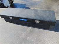 Black Diamond plate truck tool box.
