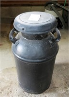 25" metal milk jug