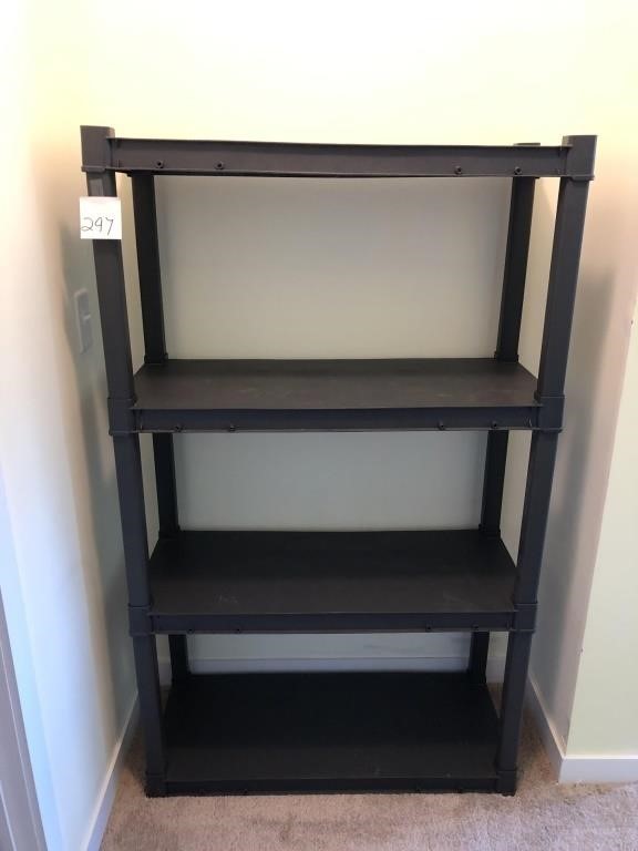 Black plastic shelve