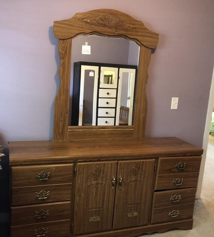 Dresser with mirror