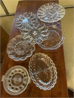 ASSORTED CRYSTAL SERVING TRAYS