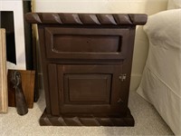 End Table solid wood w/drawer and door