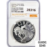 2022-P 1oz Silver Liberty Medal PCGS PF70 UC