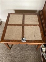 Marble Top End Table w drawer - rough