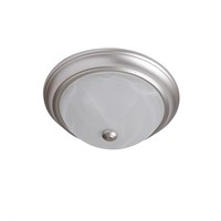 $18  Project Source 13-in Nickel Flush Mount Light