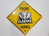 Alabama Crimson Tide Crossing Metal Sign 12in