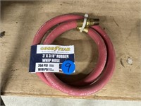 3" X /8"  Rubber Whip Hose