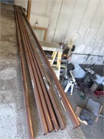 10 foot 1/2” & 3/4” copper pipe