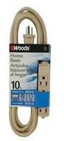 Woods 2865 SJT 3-Outlet Extension Cord; Beige