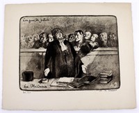 Honore Daumier. Original Signed lithograph