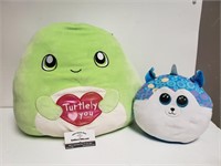 Large Squishmallow Turtle & Ty Plush Helena