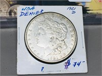 USA- 1921 Morgan silver dollar