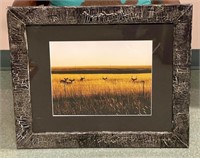 Deer grazing in wheat field picture 24x24