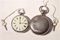 TWO KEY-WIND POCKET WATCHES