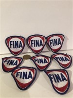 8 CLOTH FINA GAS SERVICE STATION PATCHES
