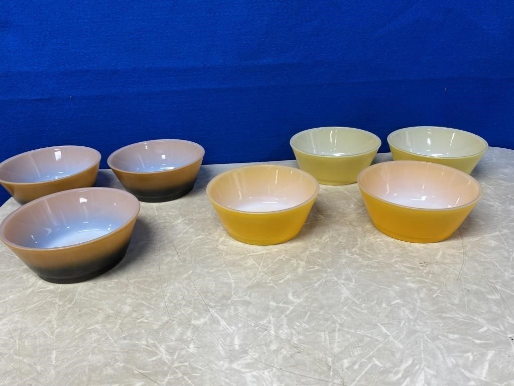 (7) Anchor Hocking Fire King Cereal Soup Bowls