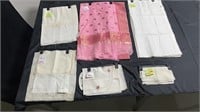 68”x88” Damask Tablecloth, 4 Asst Towels,