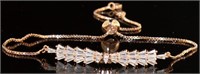 Rose Gold 2.50 ct White Topaz Ballerina Bracelet