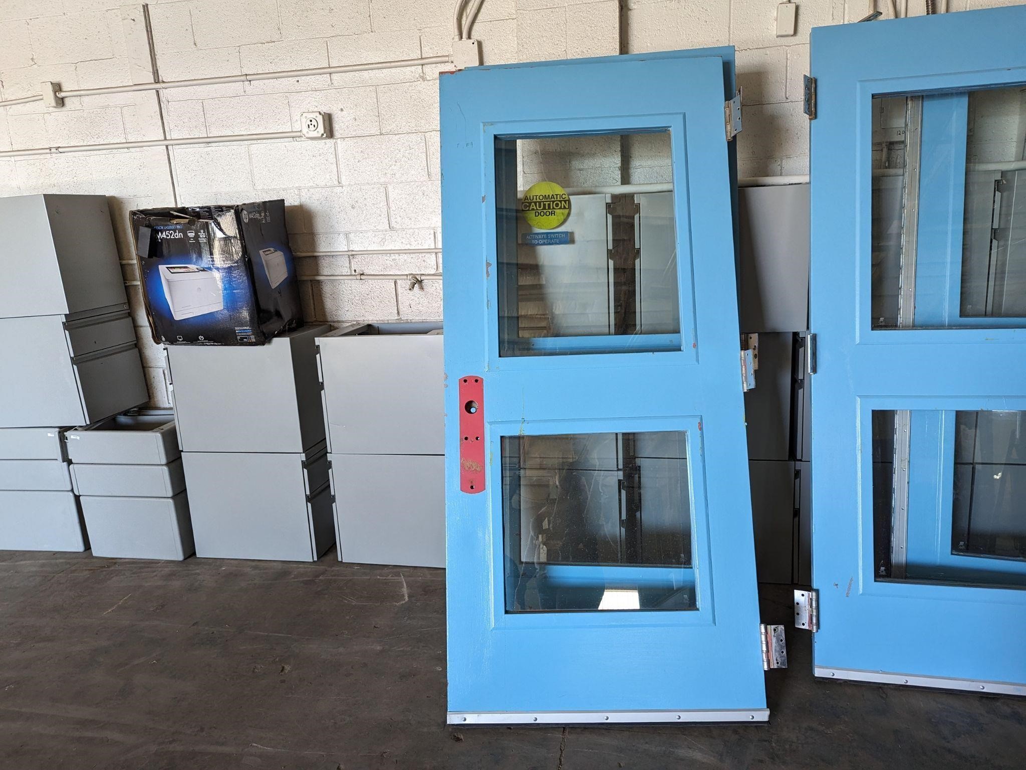 Heavy Duty Steel Door With Glass