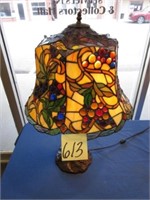 Table Lamp w/ Leaded Glass Shade