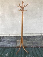 Wood coat hat tree rack