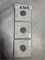 1912 to 1914 5 Cent Coins