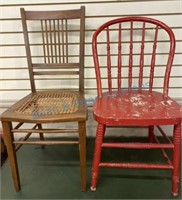 Two antique single chairs