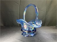 Fenton Blue Iridescent Art Glass
