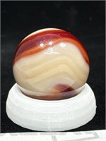 Akro transparent cherry red base tricolor
