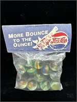 Original Pepsi-Cola bag of cat eye marbles