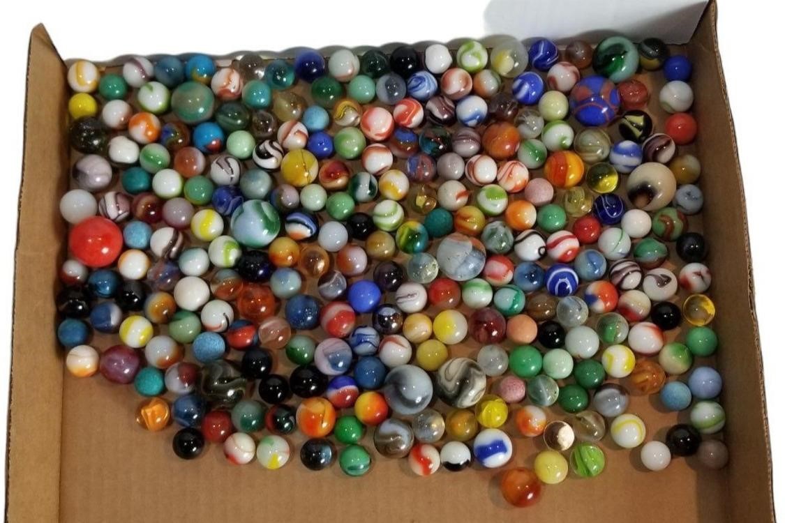 Group of Marbles, Shooters, Handmade Etc