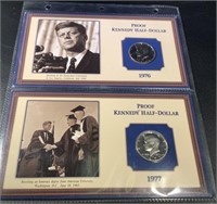 1976 AND 1977 KENNEDY PROOF HALF DOLLARS