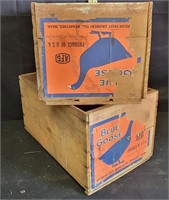 Blue Goose Rubidoux Brand Orange Fruit Crates