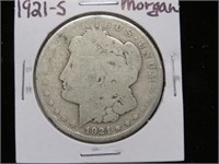 1921 S MORGAN SILVER DOLLAR 90%