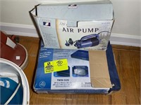 Group of misc items including air mattress with pu