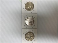 1936,1940 AND 1941 LIBERTY HALF DOLLAR