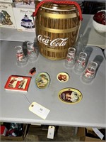 COCA COLA INSULATED COOLER WIRTH VARIOUS GLASSES