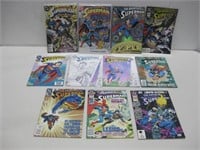 Eleven Superman Comic Books