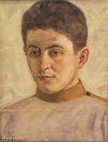 Leon Gaspard 1882-1964 Russia Oil Portrait