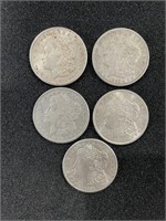 5 - 1921 MORGAN SILVER DOLLARS