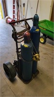 Acetylene torch set with cart